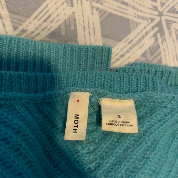 100% Cashmere Anthropologie Blue Sweater - Picture 4 of 4